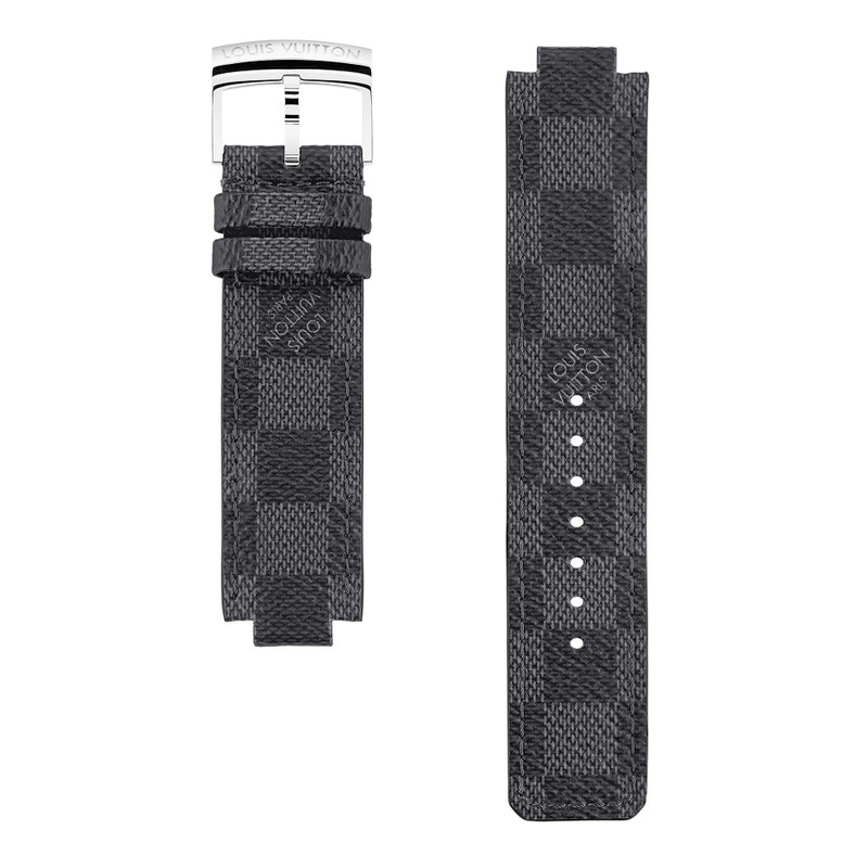 STRAP TAMBOUR CANVAS DAMIER GRAPHITE L/L 1