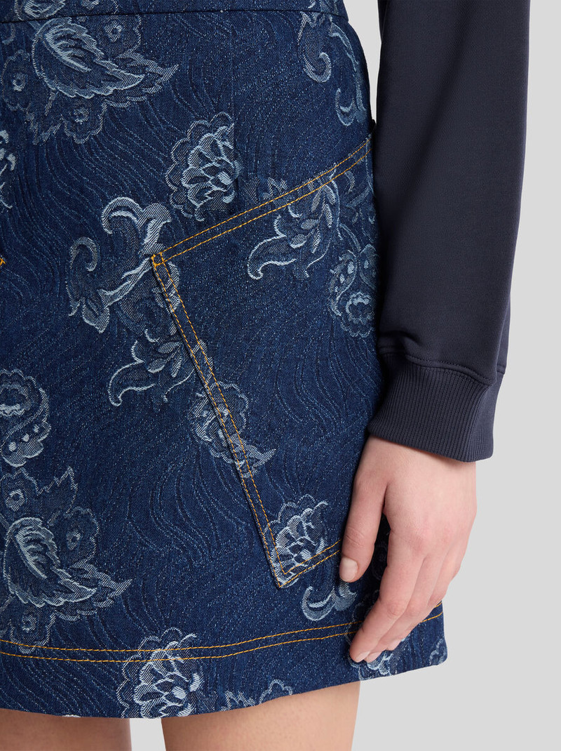 Etro JACQUARD DENIM MINI SKIRT outlook
