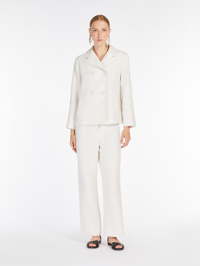 'S Max Mara KASIA Double-breasted cotton and linen jacket outlook