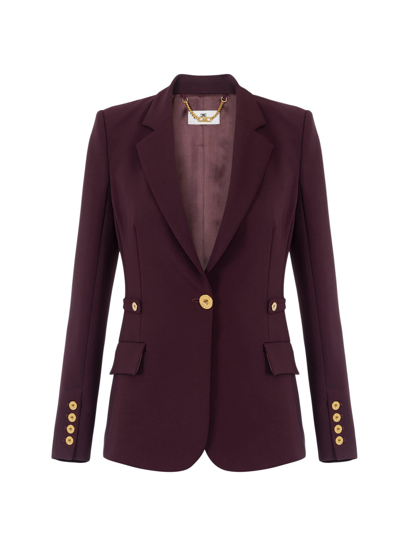 Women's Lightweight Crêpe Jacket - Merlot 1
