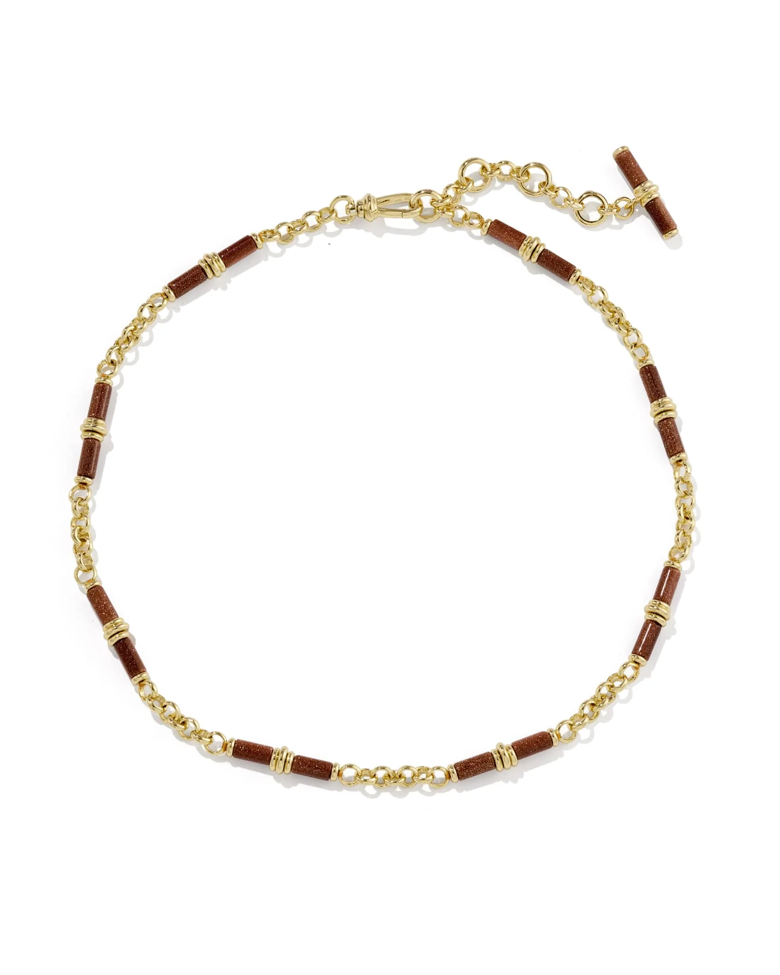 Bree Gold Beaded Link and Chain Necklace - 1