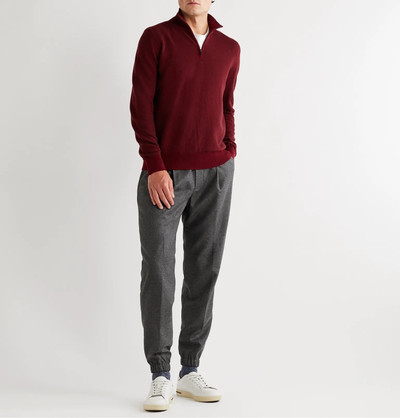 Loro Piana Tapered Mélange Wool and Cashmere-Blend Drawstring Trousers outlook