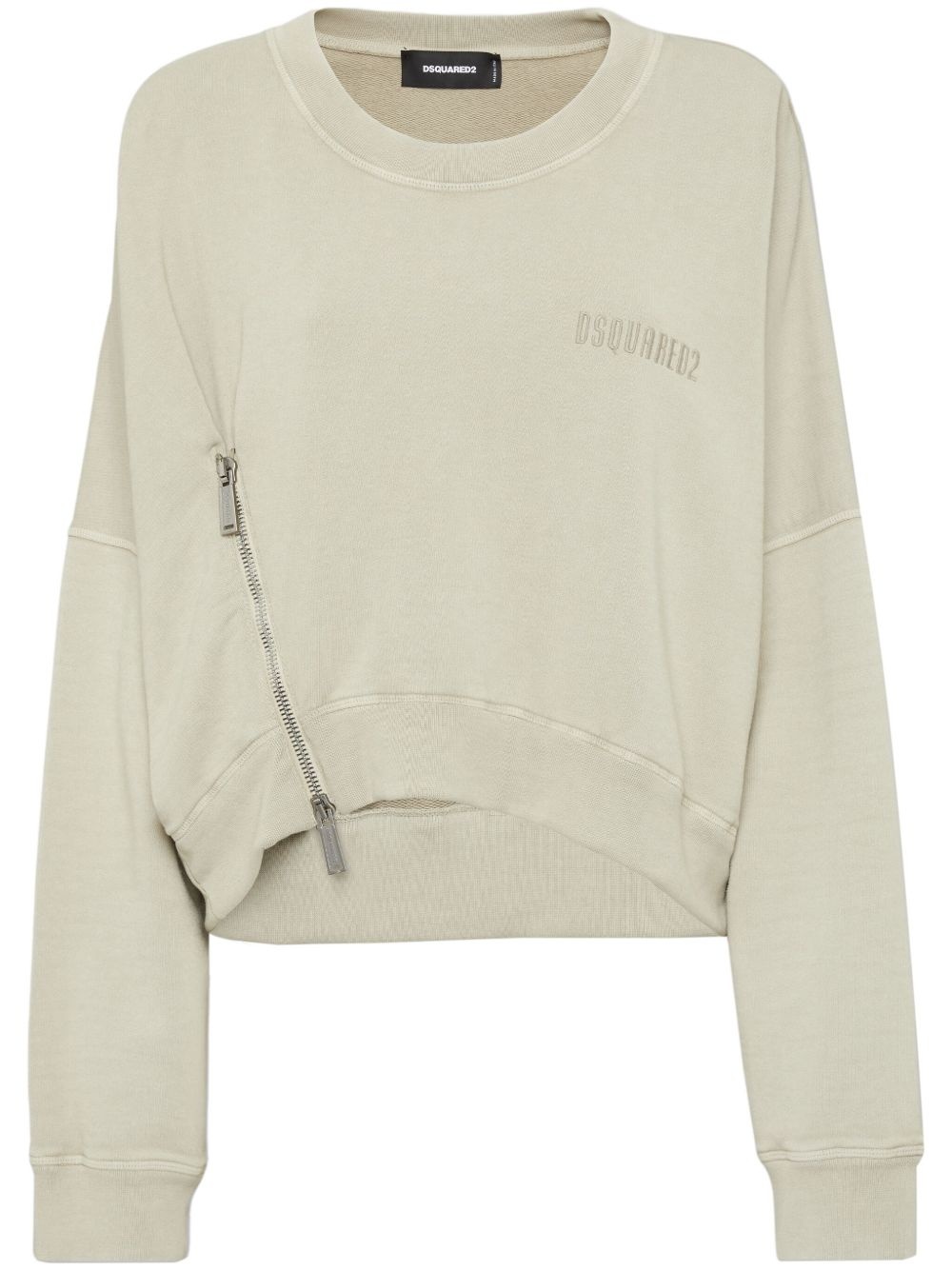 logo-embroidered zip-up sweatshirt - 1