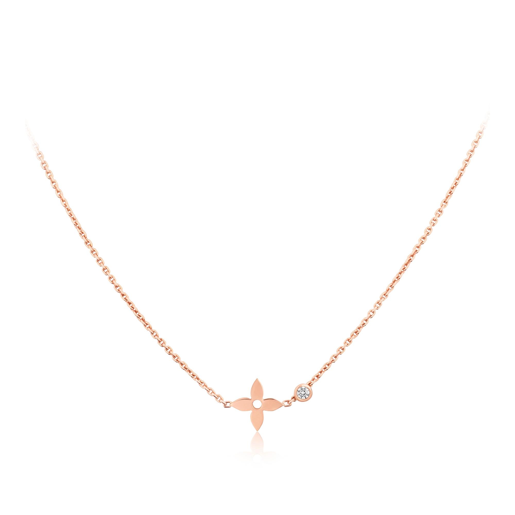 Idylle Blossom pendant, pink gold and diamond - 1