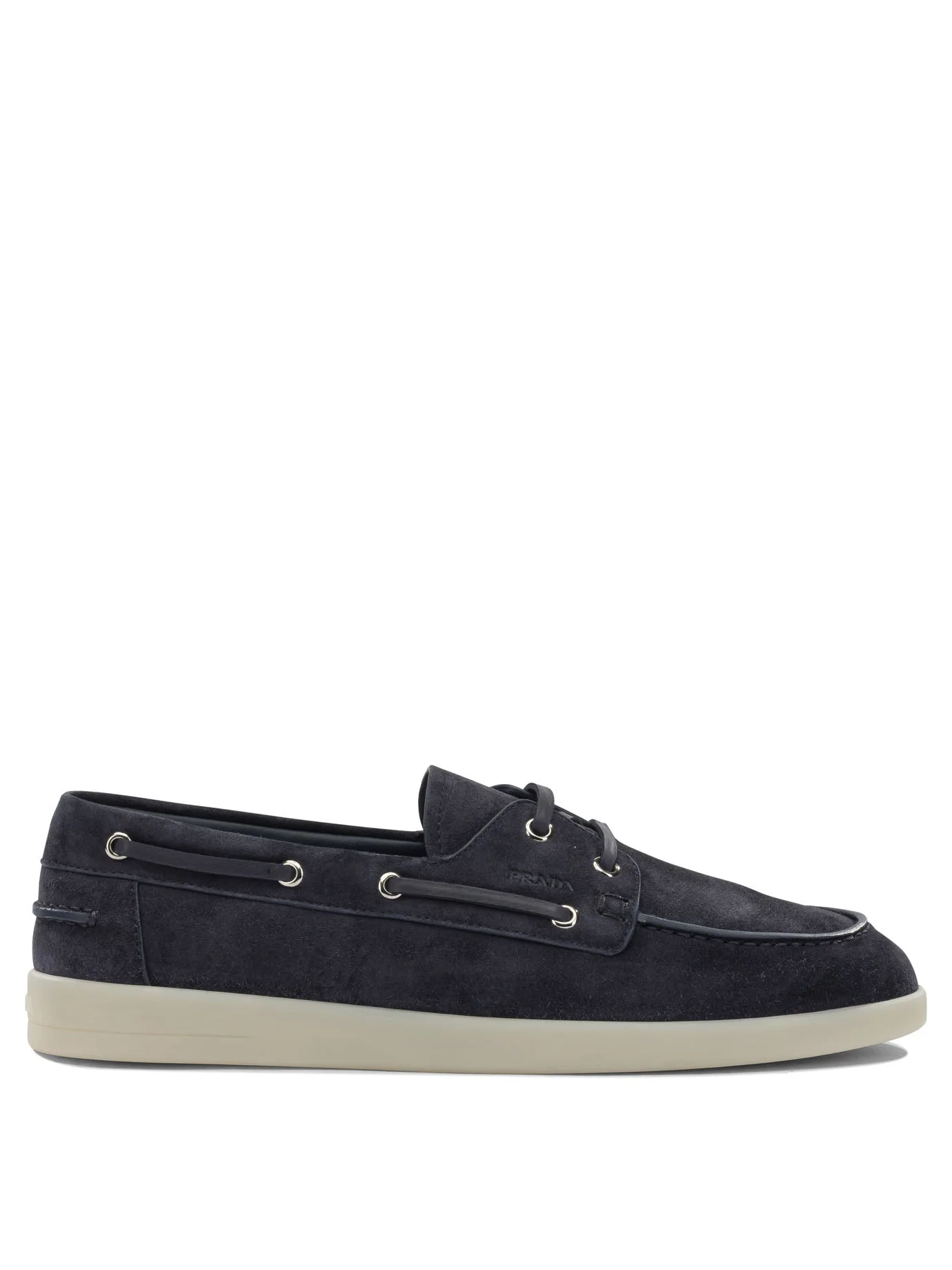 Prada Suede Lace-up Loafers - 1