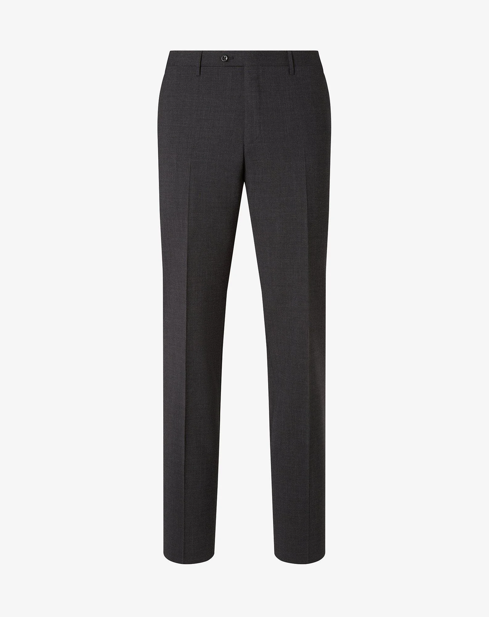 Anthracite grey stretch wool bengaline trousers - 1