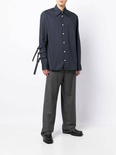 NAMACHEKO buckle-sleeve detail shirt outlook