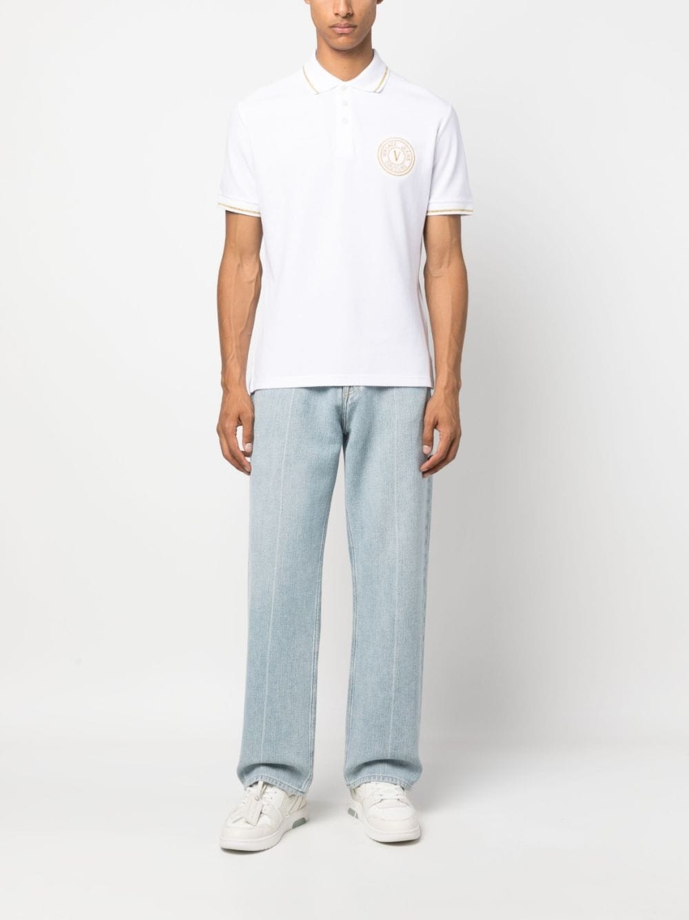 logo-embroidered cotton polo shirt - 2