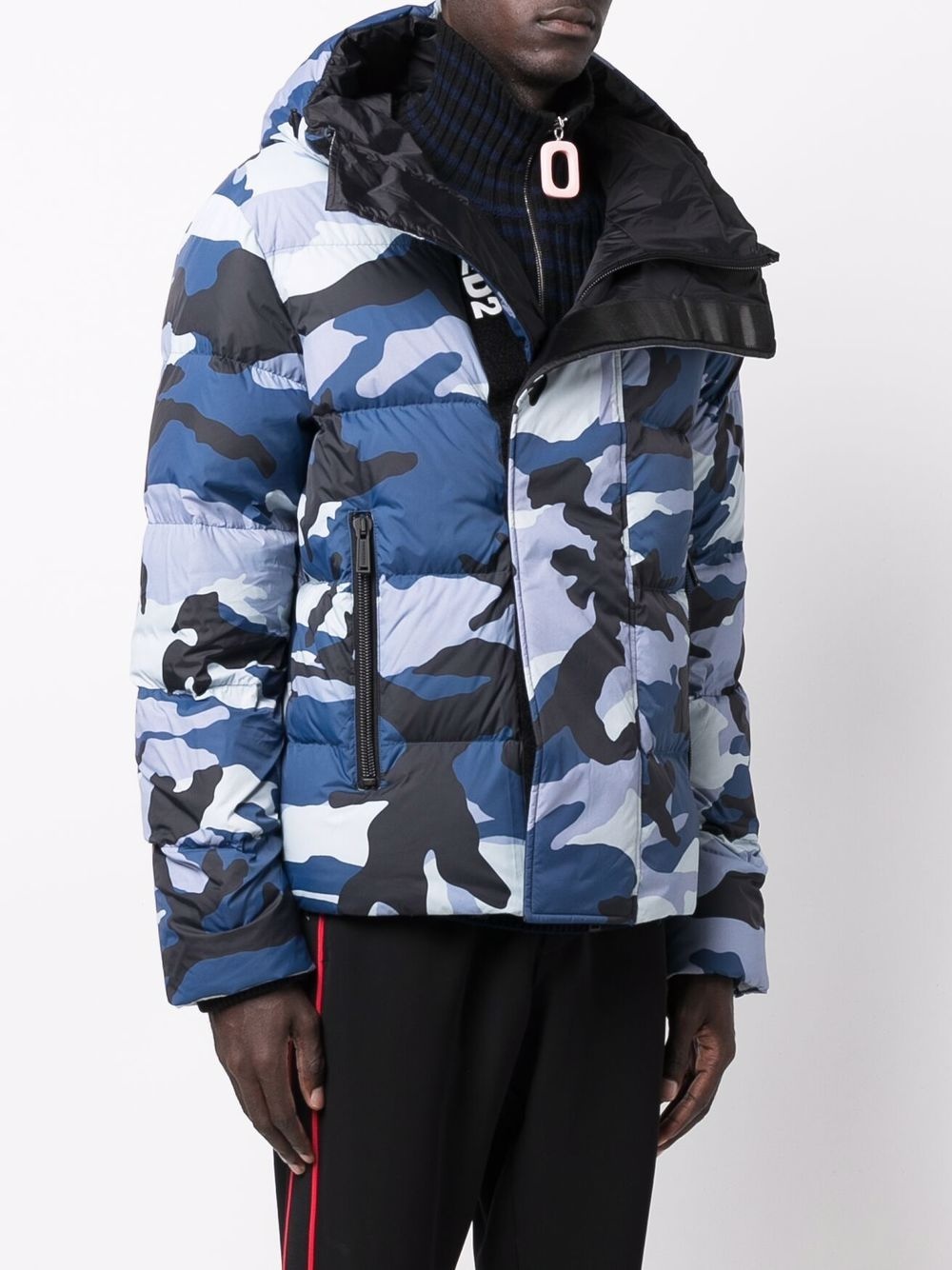 camouflage-print feather-down puffer jacket - 3