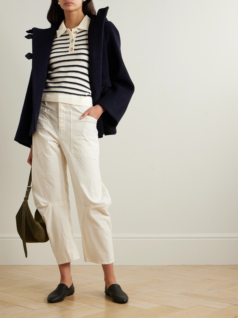 Allude Striped Wool And Cashmere-blend Polo Sweater outlook