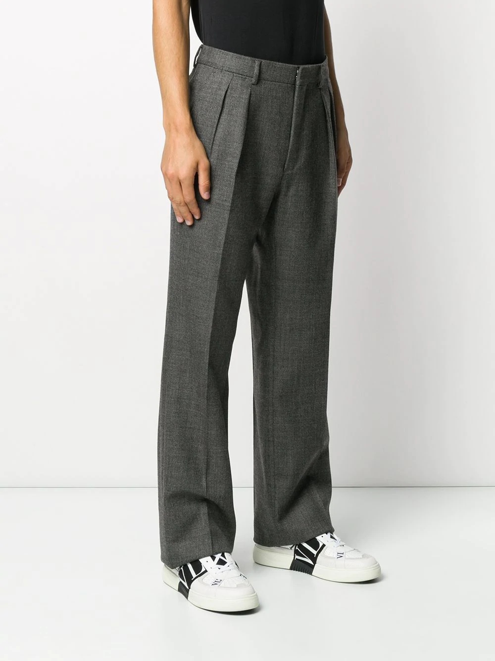 relaxed straight-leg trousers - 3