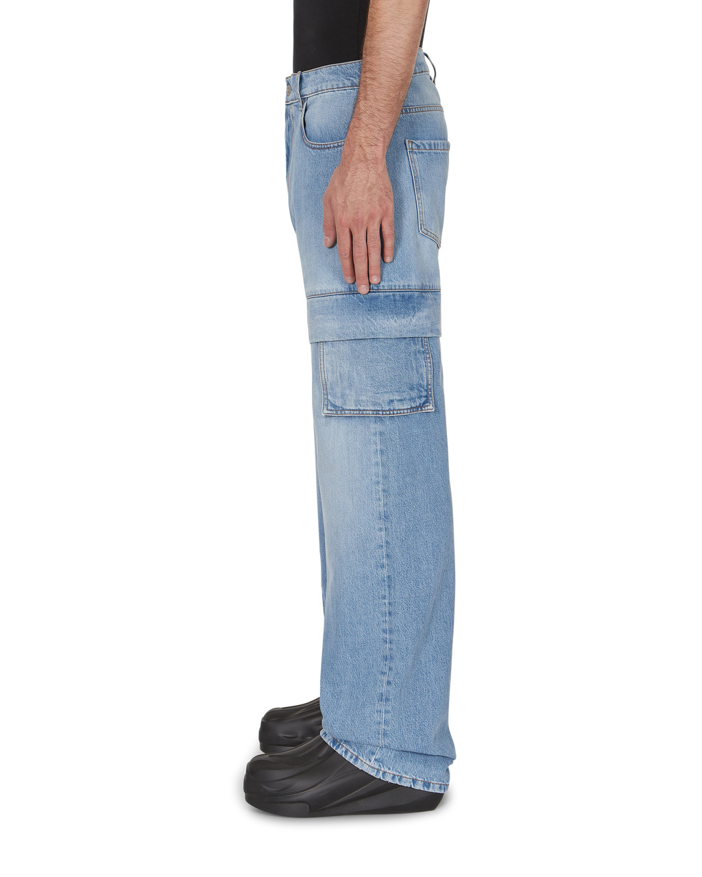 OVERSIZED DENIM CARGO PANT - 4