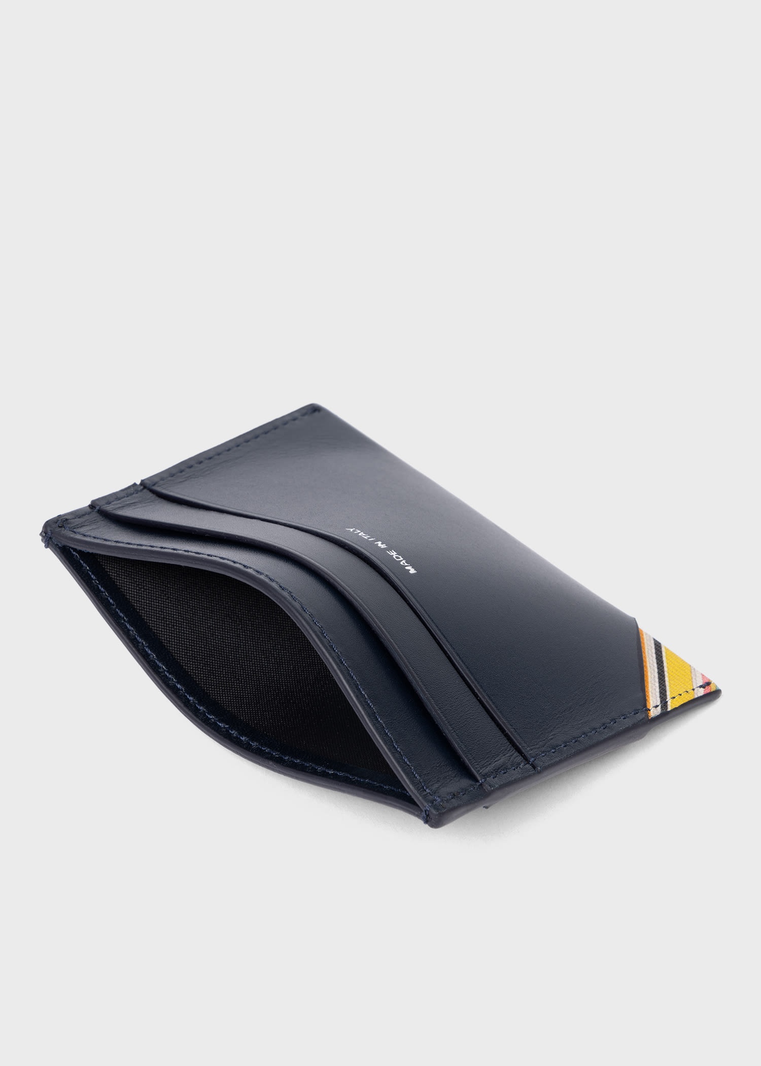 Leather 'Signature Stripe' Credit Card Holder - 3