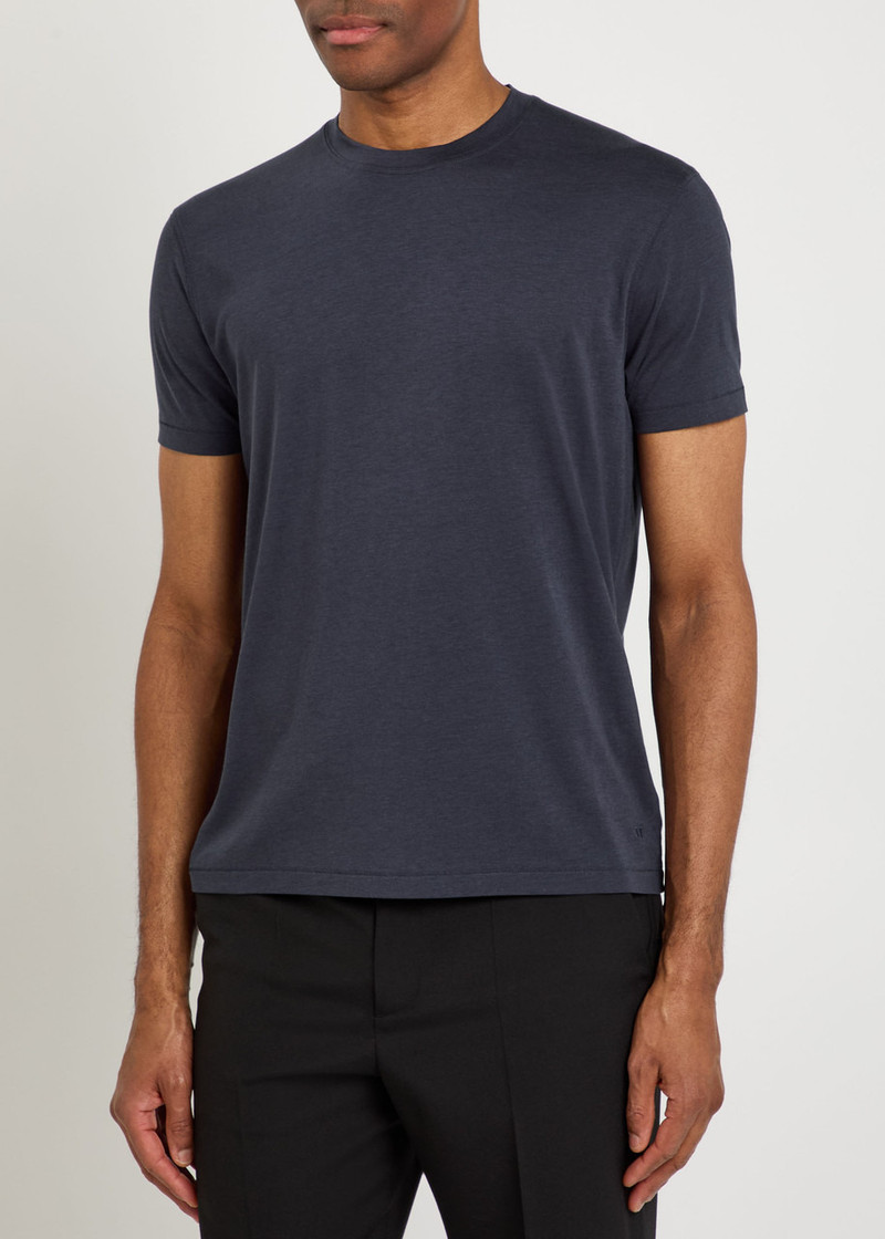 TOM FORD Tom Ford Logo-embroidered Jersey T-shirt outlook