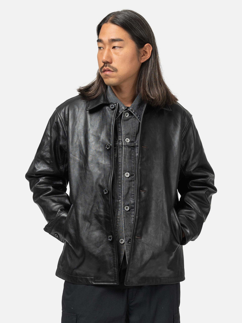 Leather Car Coat Black 4