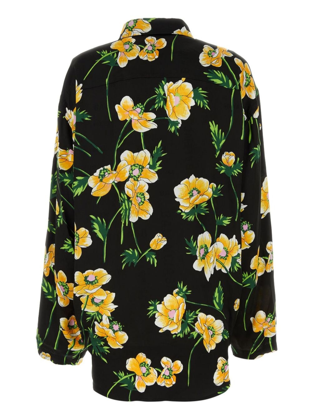 floral-print silk shirt - 2