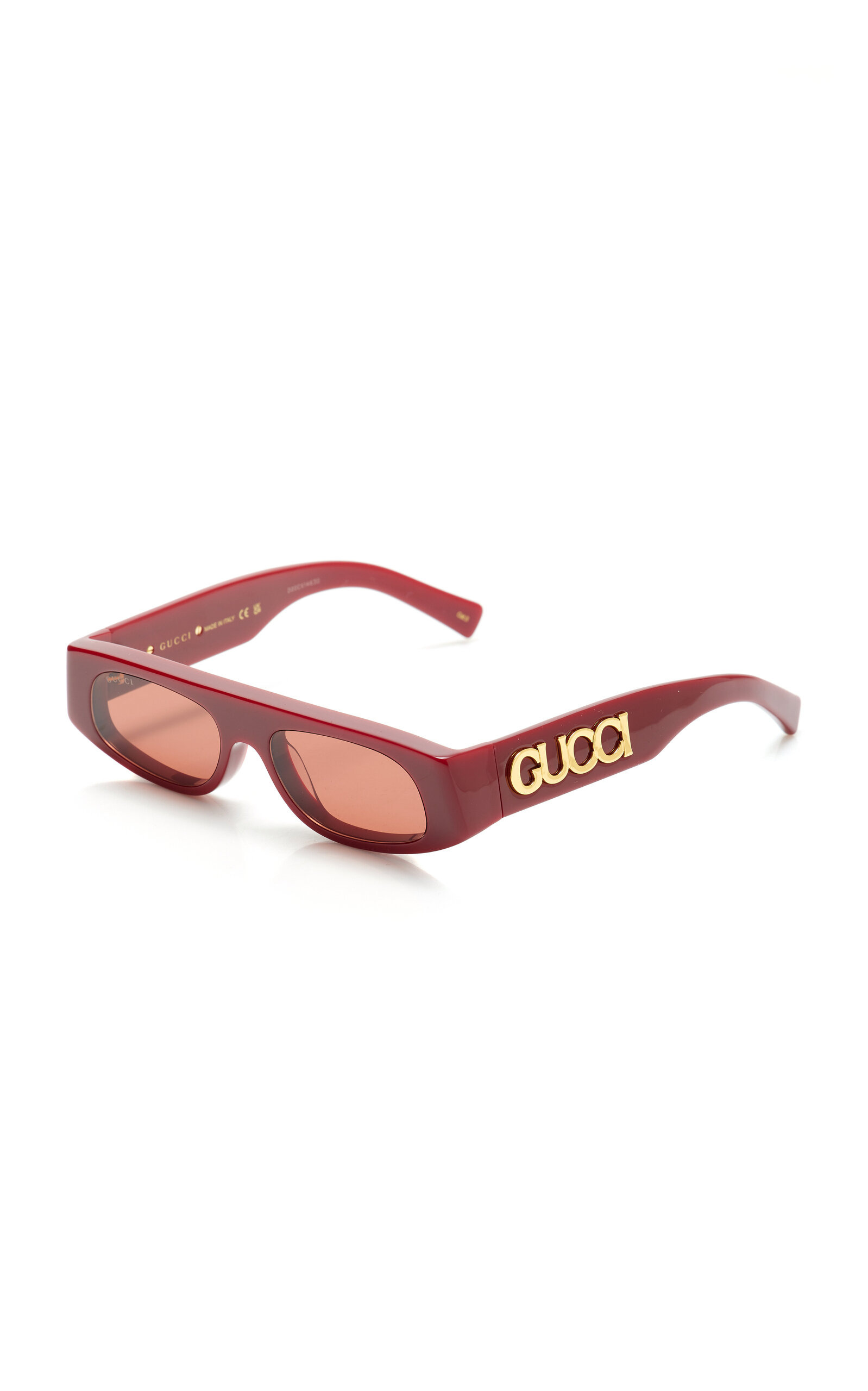 Square-Frame Recycled Acetate Sunglasses red - 3