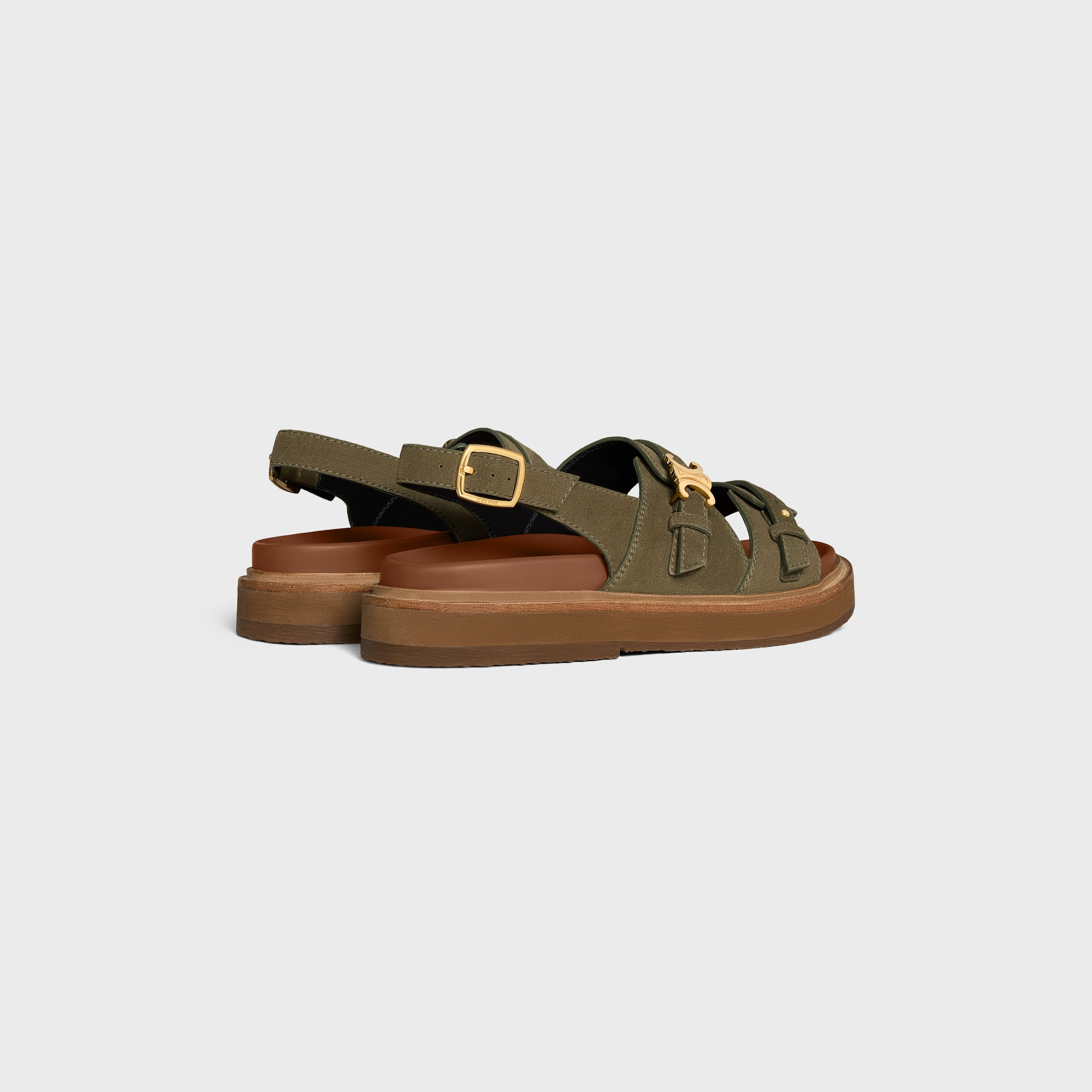 CELINE - TIPPI TRIOMPHE SANDAL IN SUEDE CALFSKIN - 3