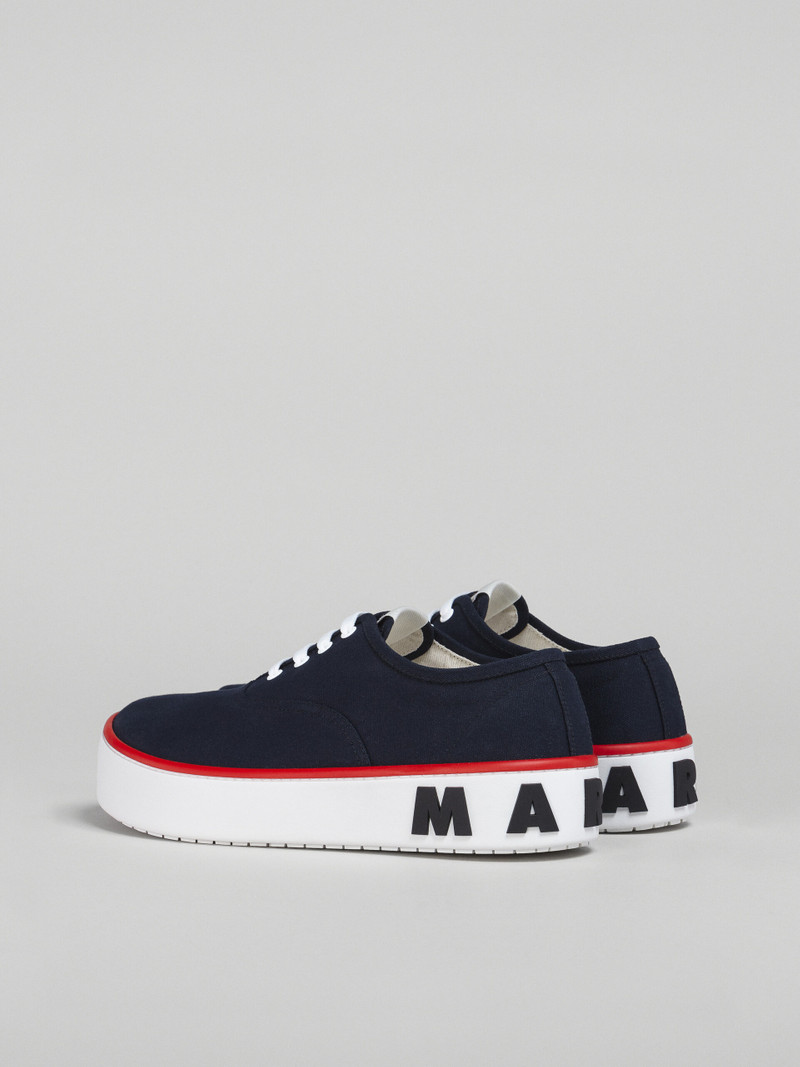 Marni BLUE CANVAS SNEAKER WITH MAXI LOGO outlook