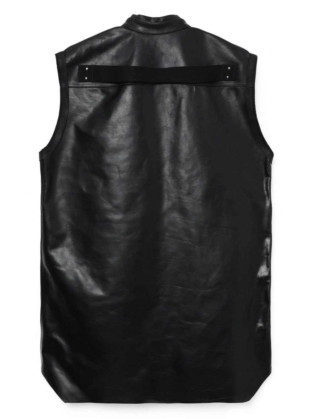 V-neck leather vest - 6
