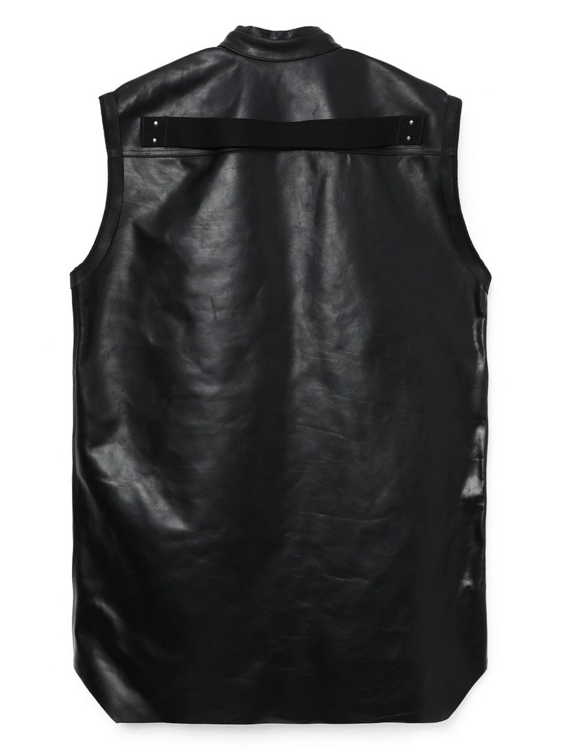 V-neck leather vest 6