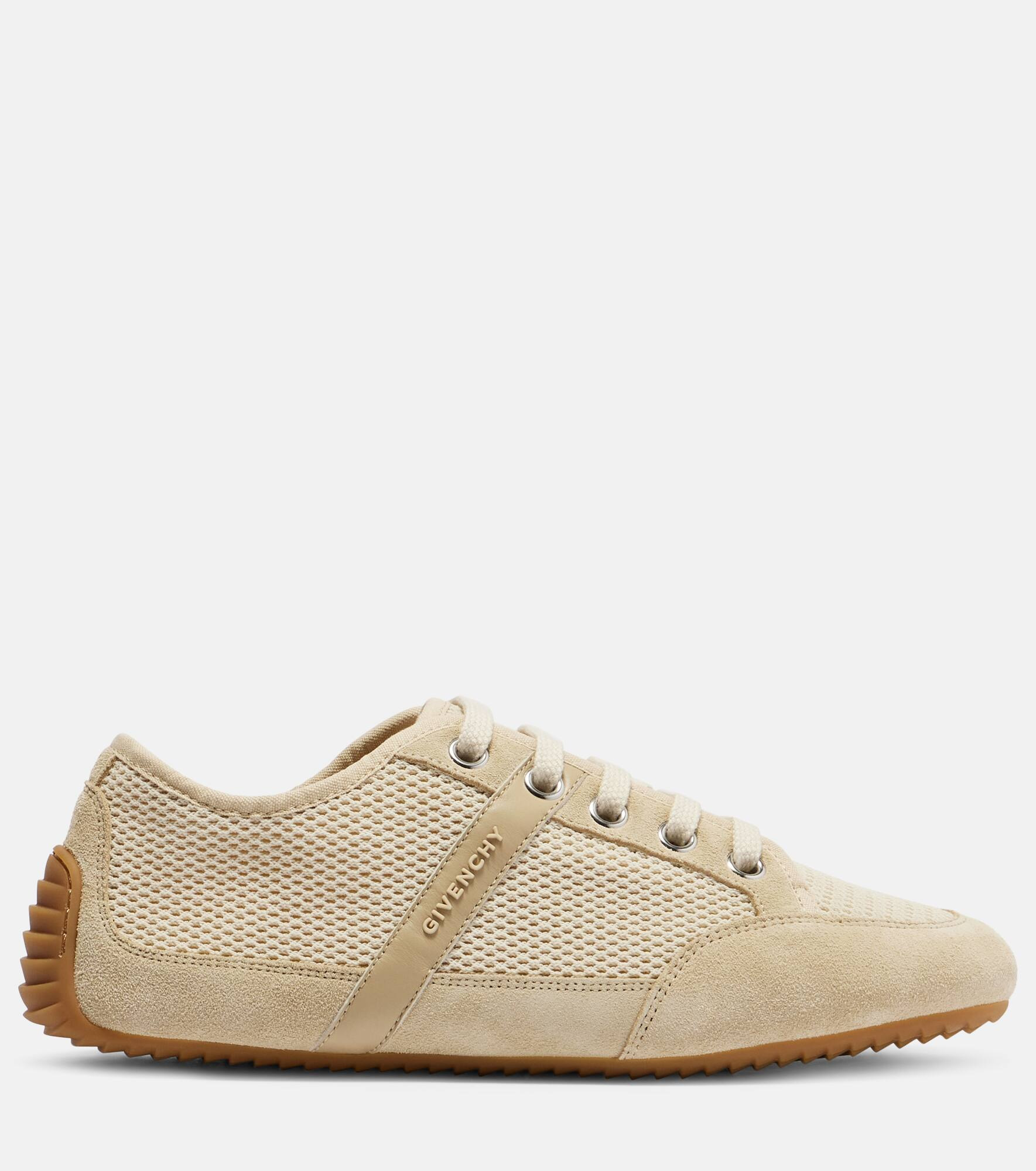 Slim suede-trimmed sneakers - 4