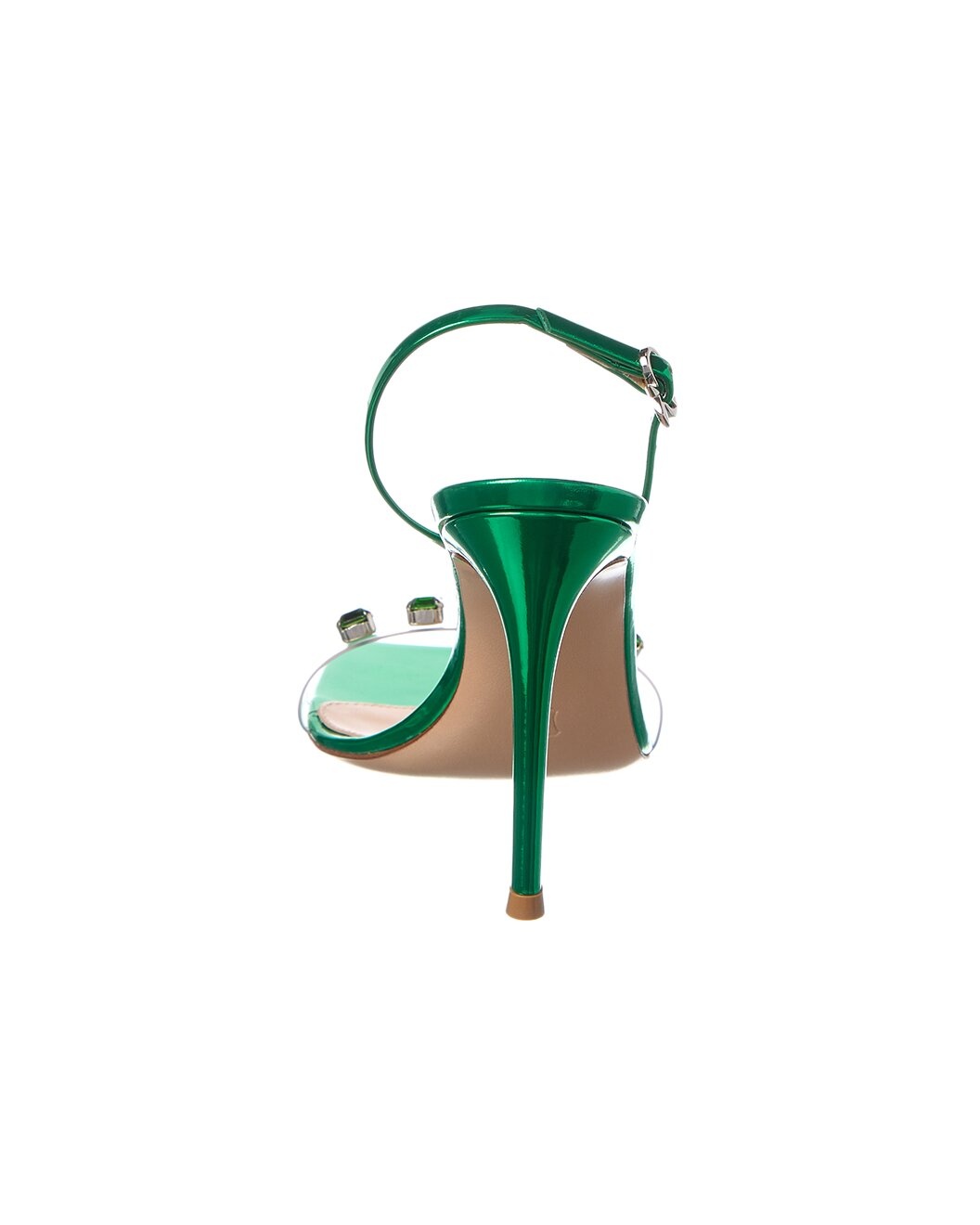 Gianvito Rossi Ribbon Candy Leather & Vinyl Slingback Sandal - 3