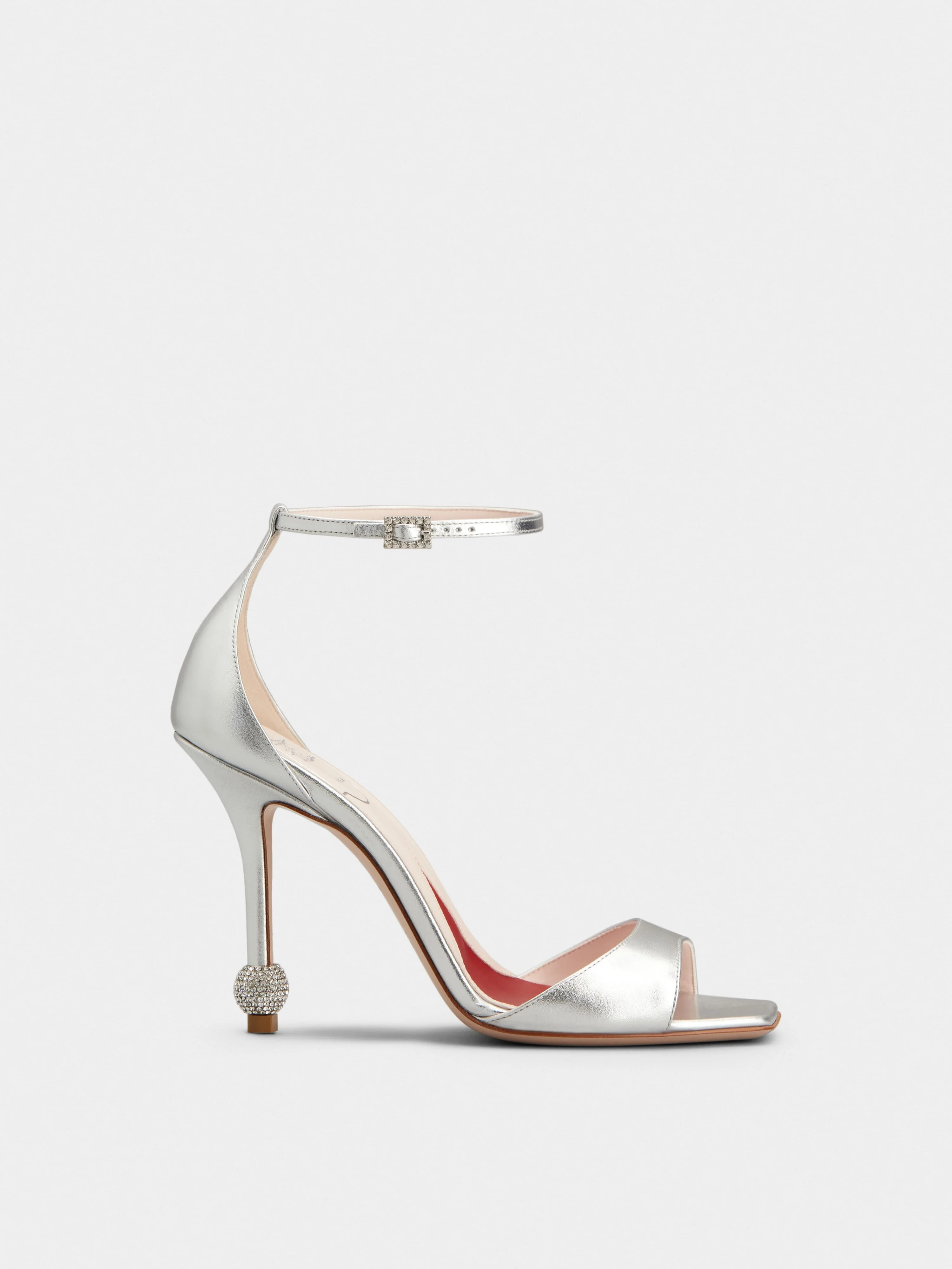 Jewel Heel Sandals in leather - 1