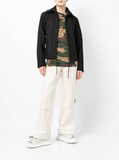 Off-White logo-embroidered spread-collar jacket outlook