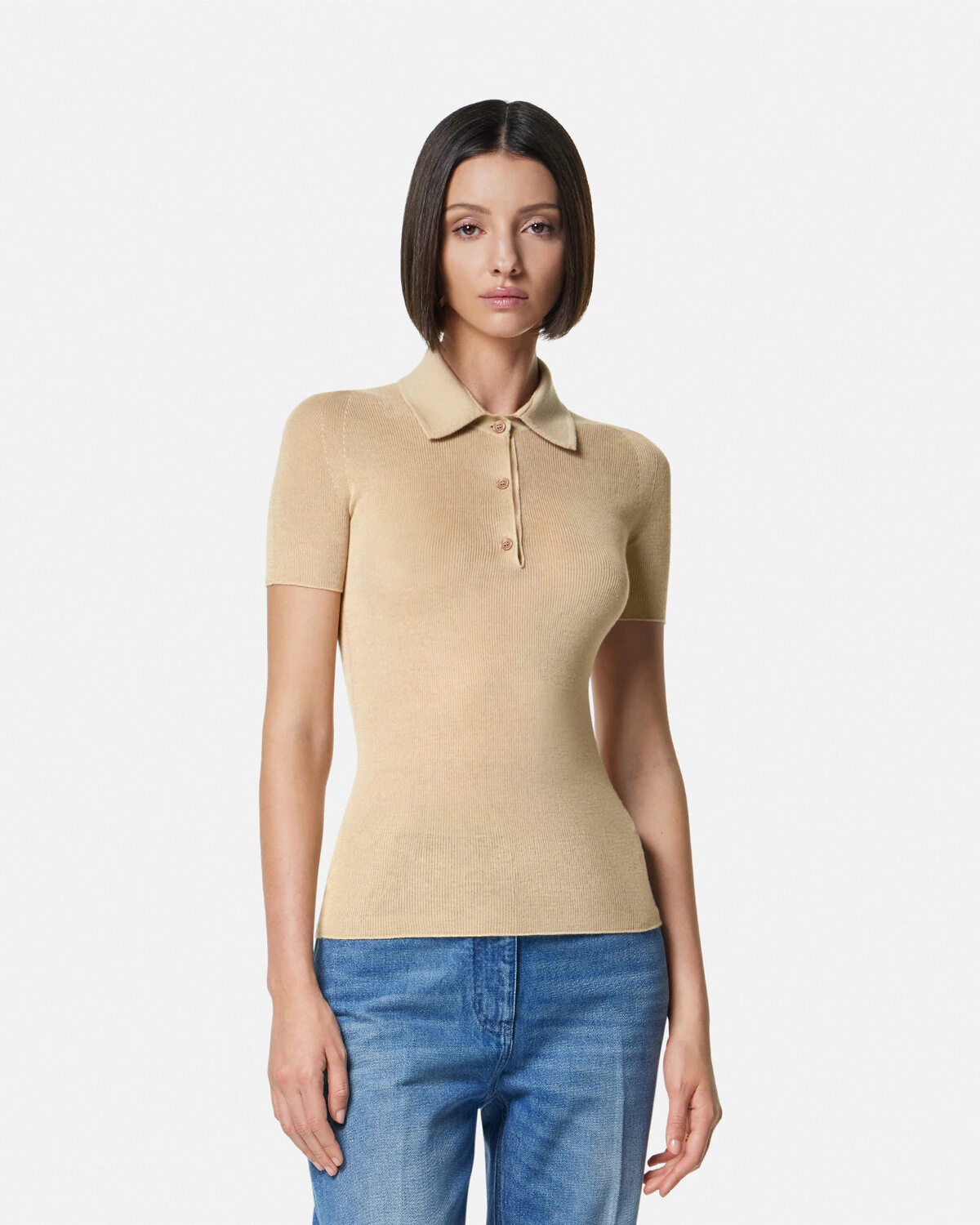 Cashmere-Blend Knit Polo Shirt - 4