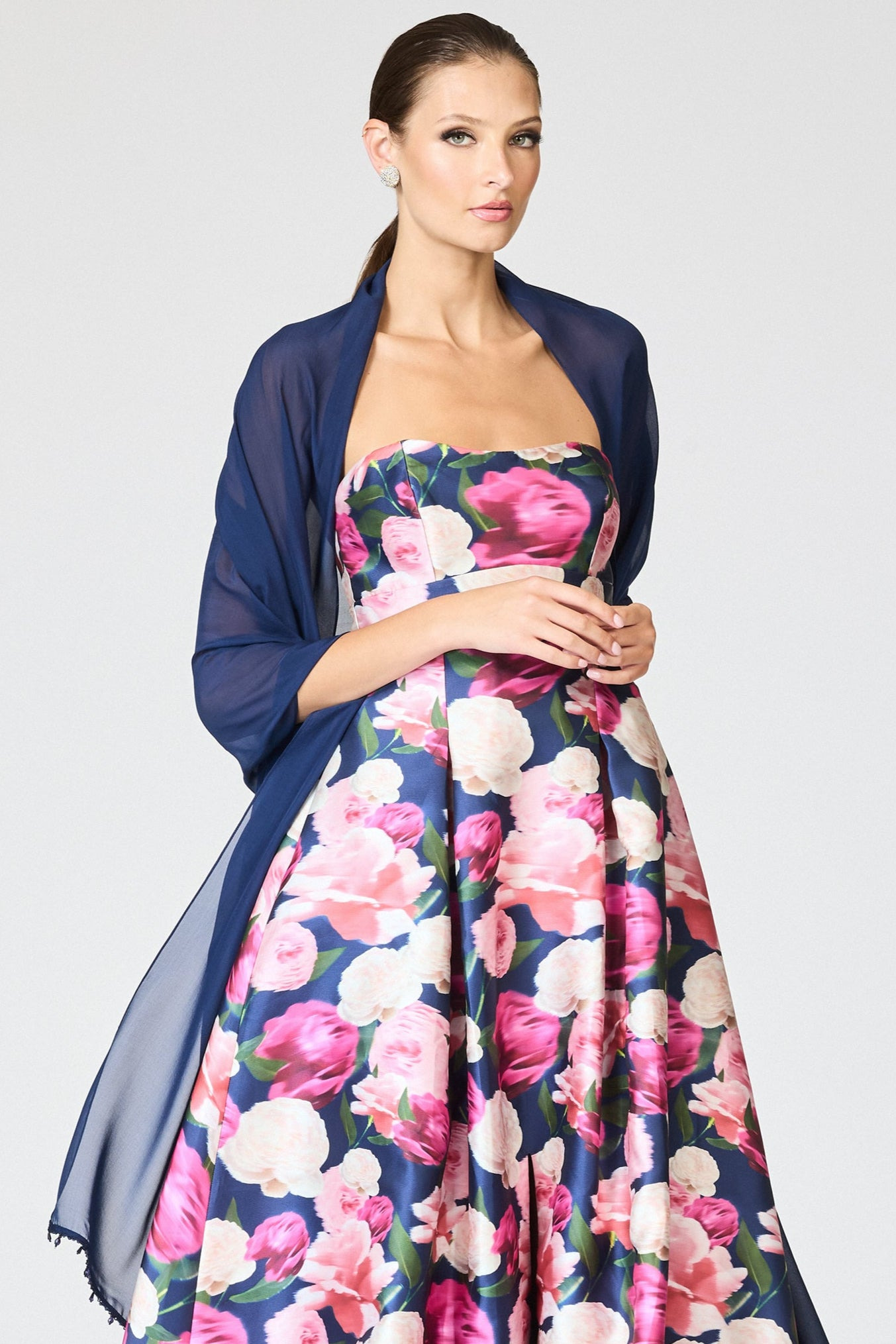 EMBELLISHED EMMY SCARF - OCEAN BLUE - 2