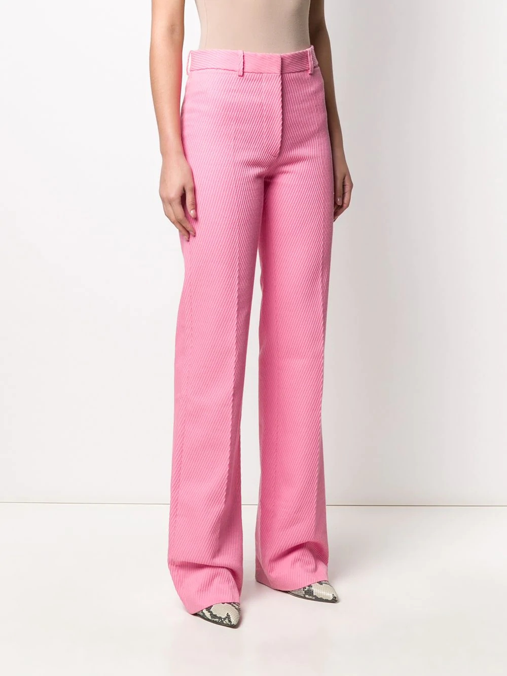 high-waisted slim leg trousers - 3