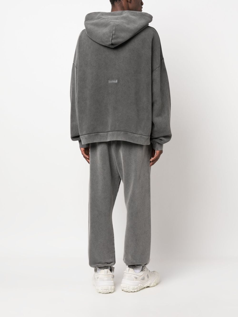 logo patch cotton hoodie - 2