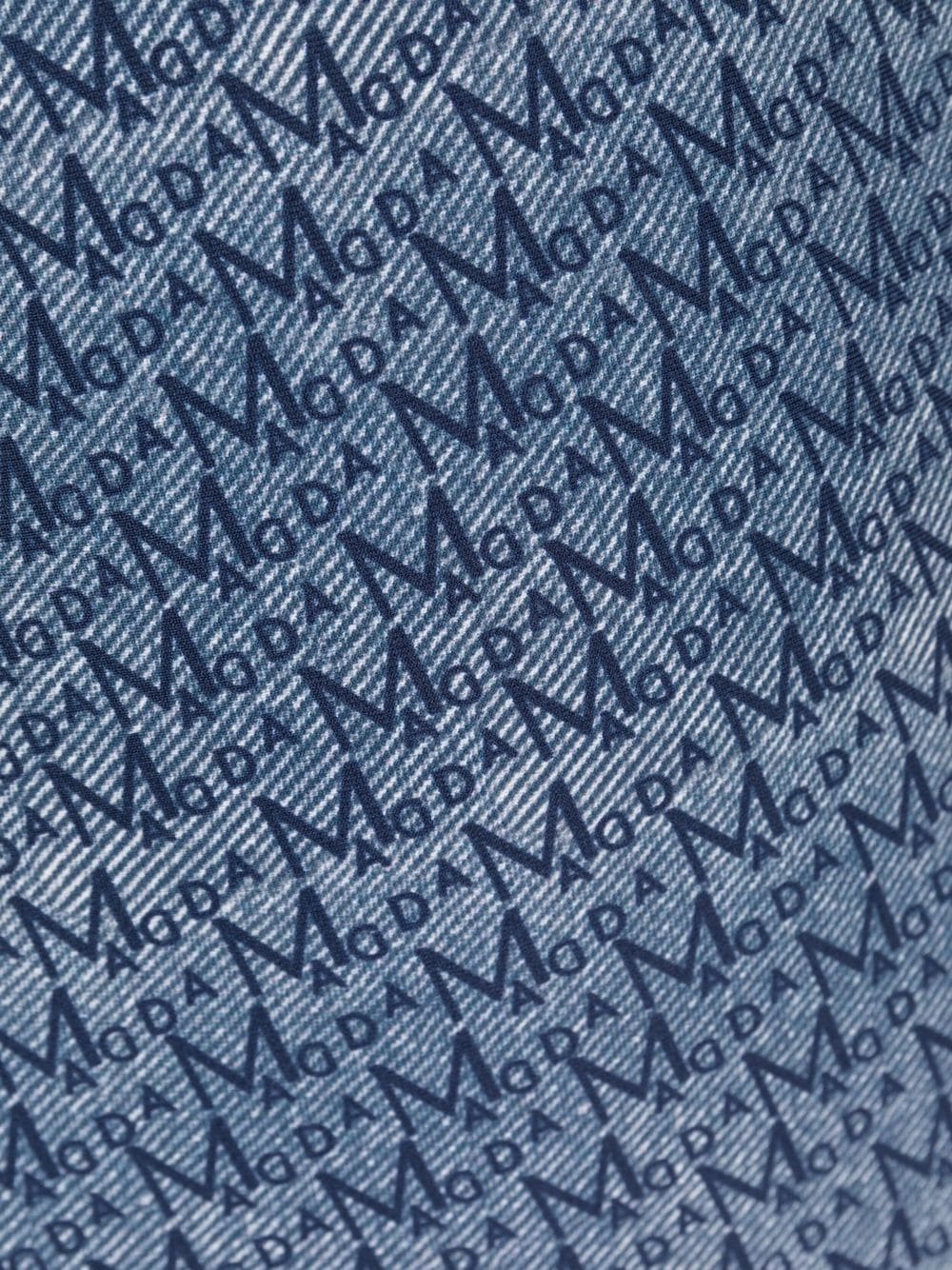monogram-print one-shoulder swimsuit - 3
