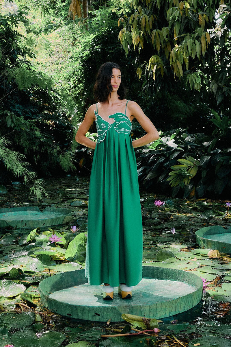 Green Fish Top Lenzing™ Ecovero™ Euroflax™ Maxi Dress 3