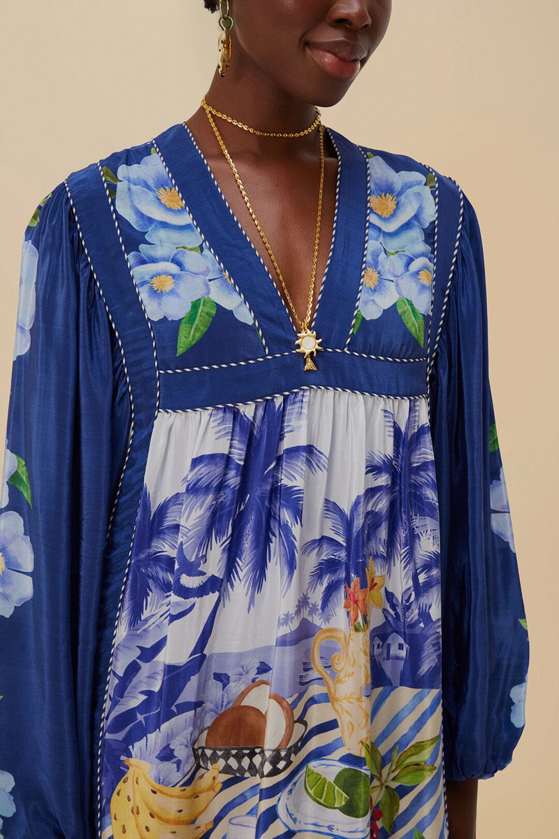 Blue Fresh Table Scarf Mini Dress 3
