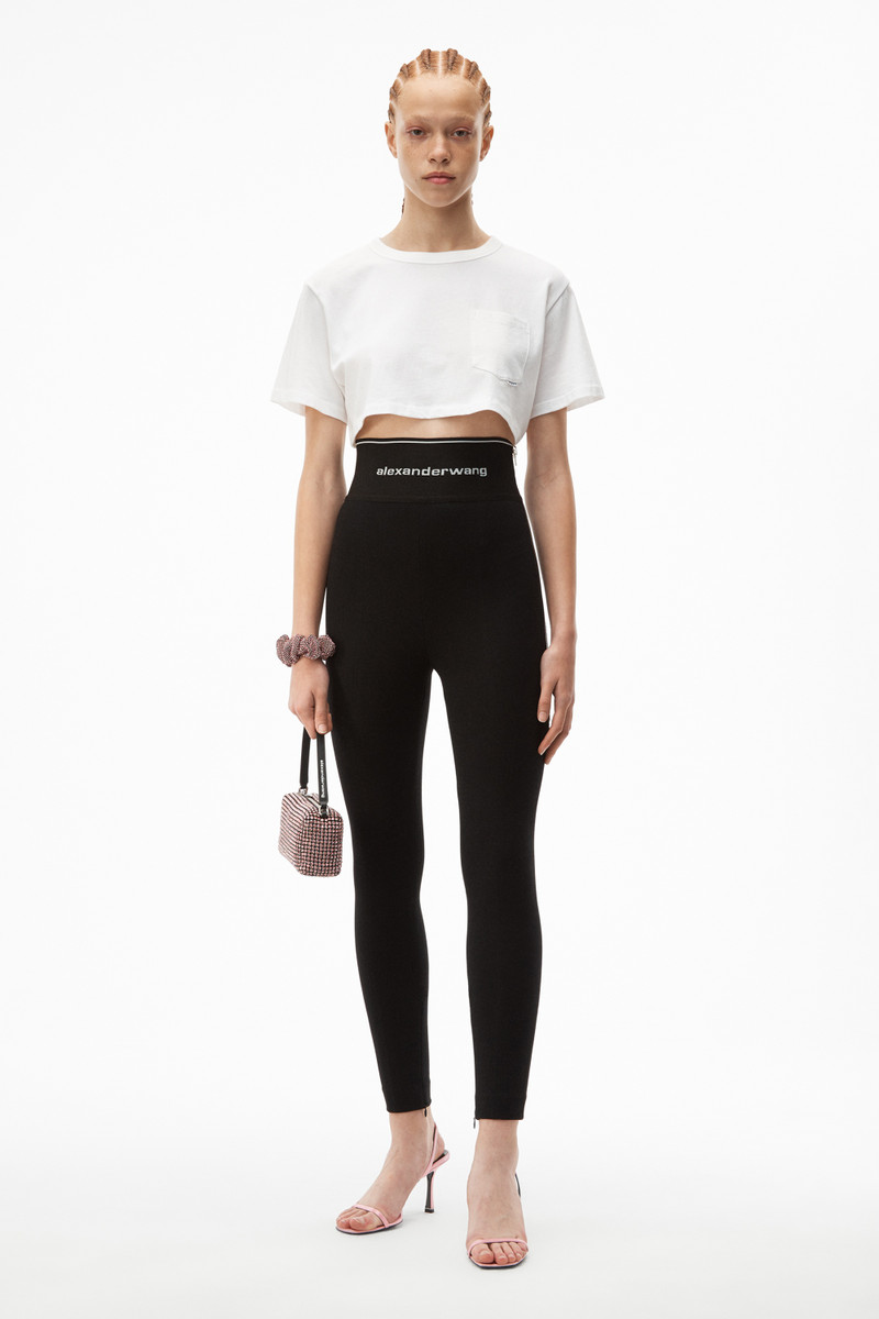 Alexander Wang ZIP LEGGING IN STRETCH KNIT outlook