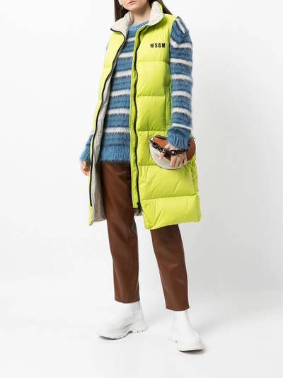 MSGM logo-print zip-up gilet outlook