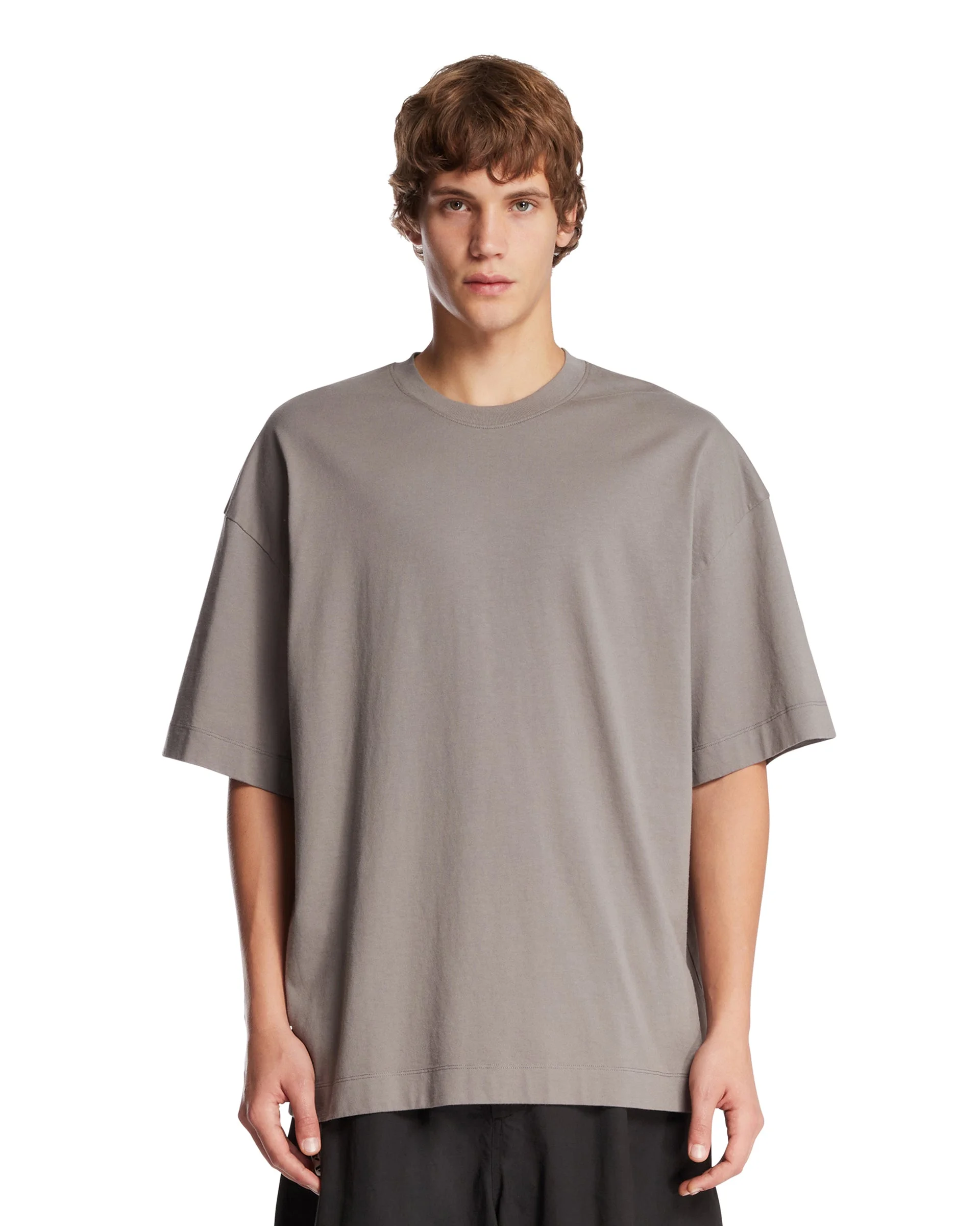 Gray Relaxed Cotton T-Shirt - 1