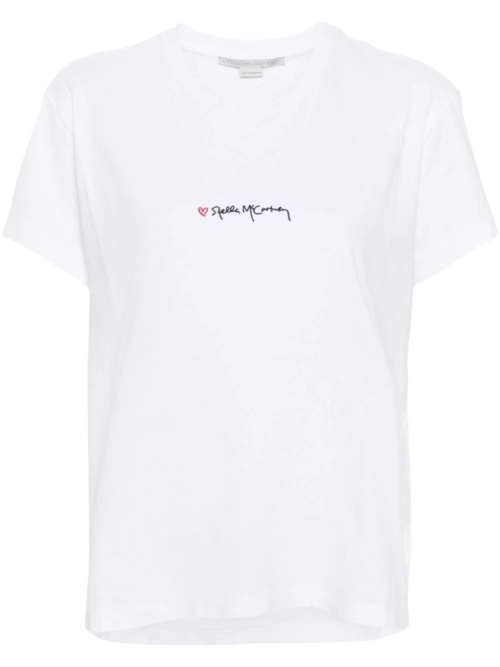 logo-embroidered cotton T-shirt - 1