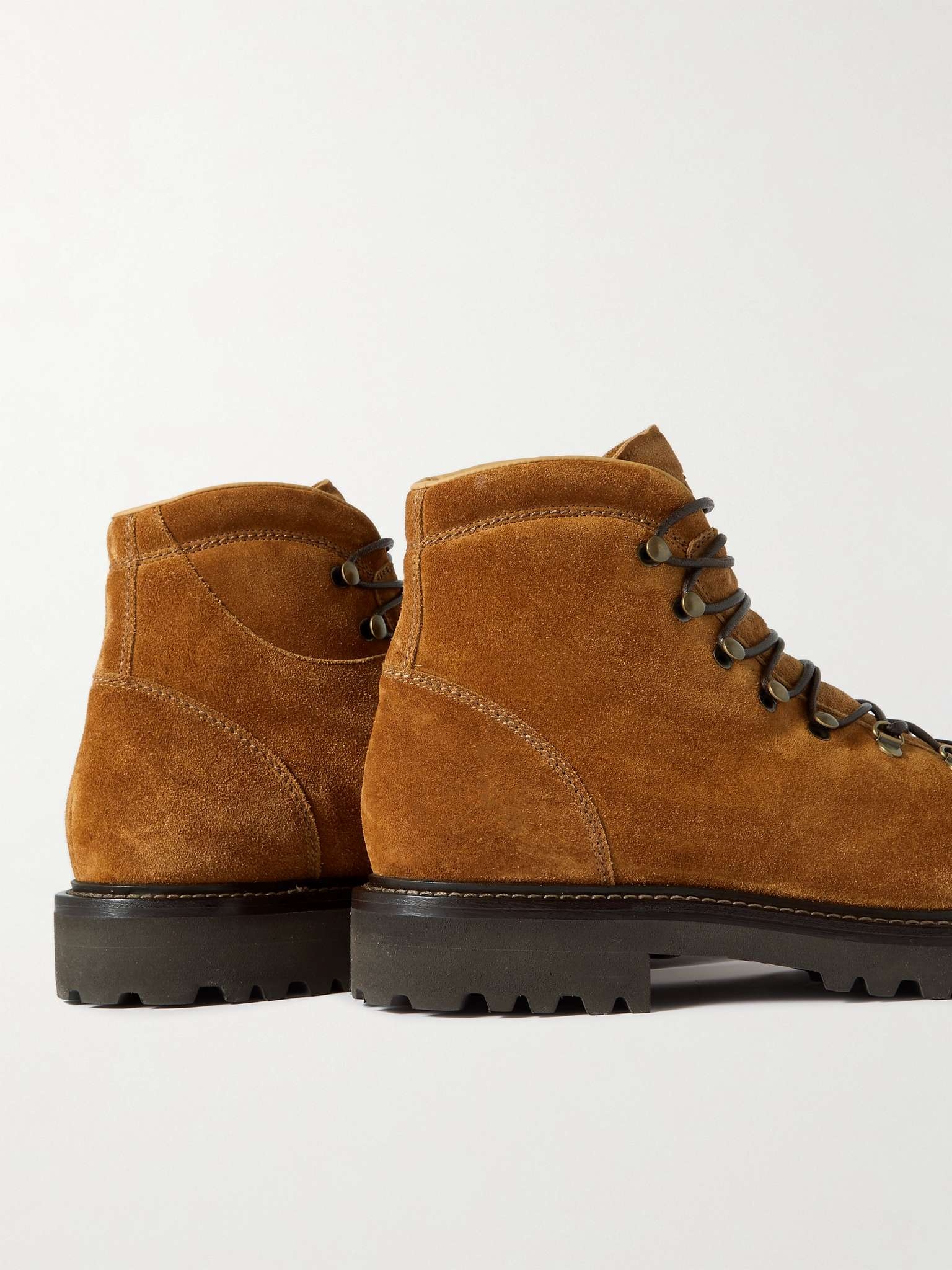Shearling-Lined Suede Hiking Boots - 5