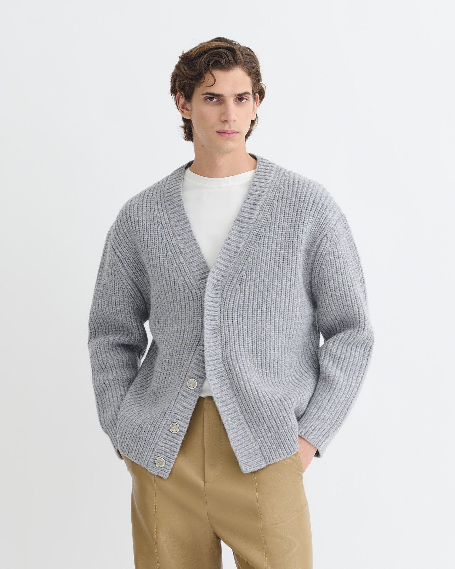 Merino and Cashmere-Blend Cardigan - 3
