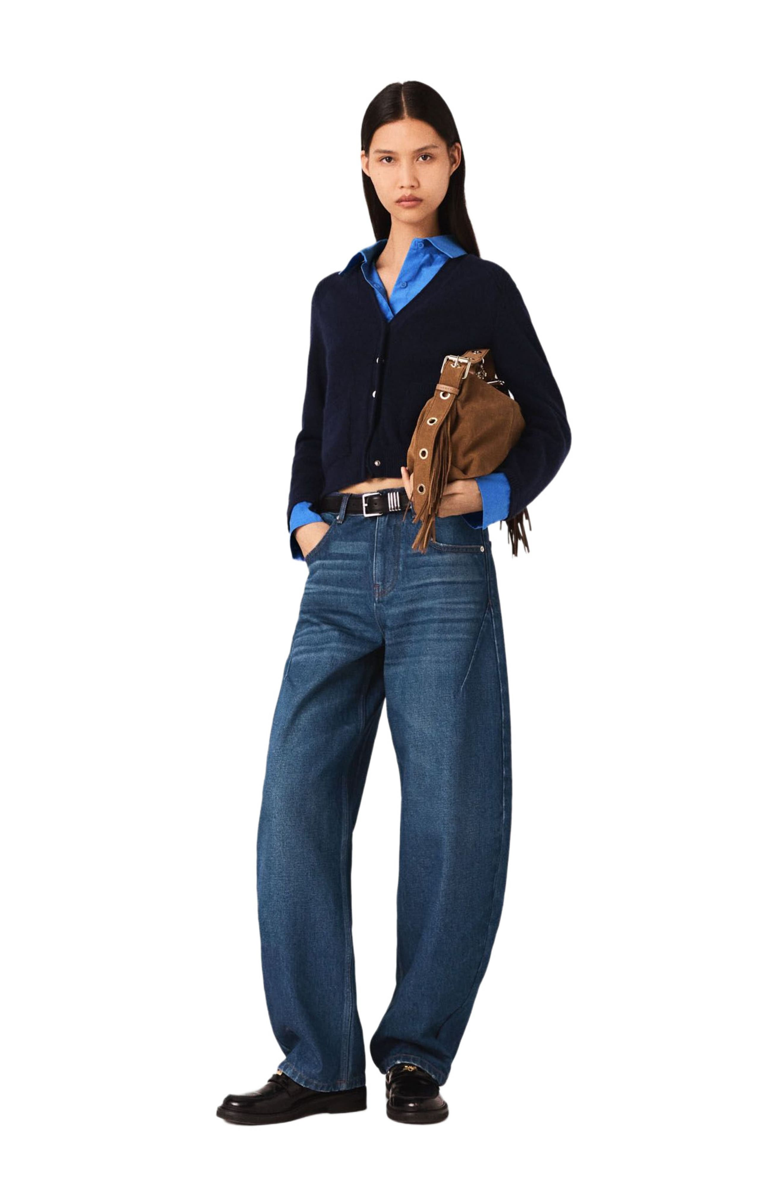 maje Balloon jeans with martingale in Blue at Nordstrom - 2