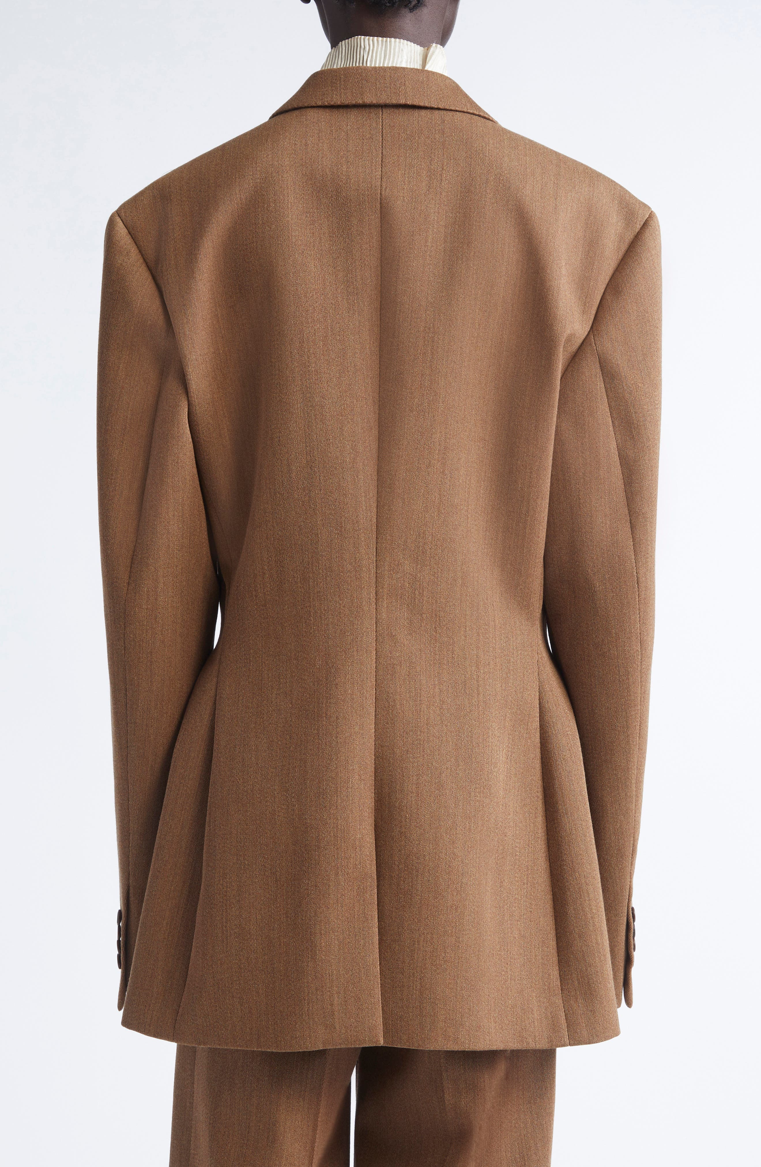 FFORME Malina Tailored Wool Blazer in Camel Melange at Nordstrom - 4