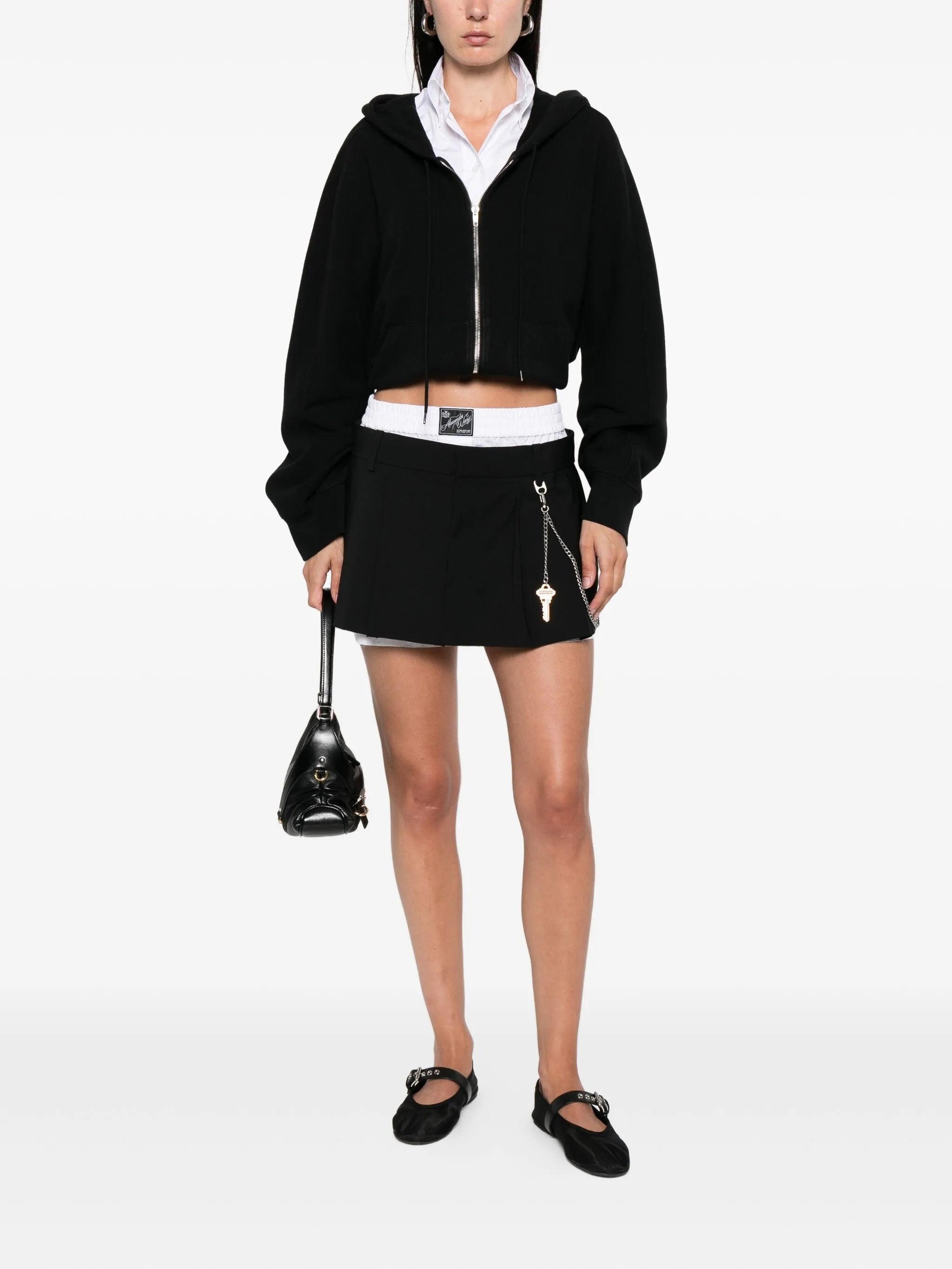 Alexander Wang Pleated Key-detail Shorts - 4