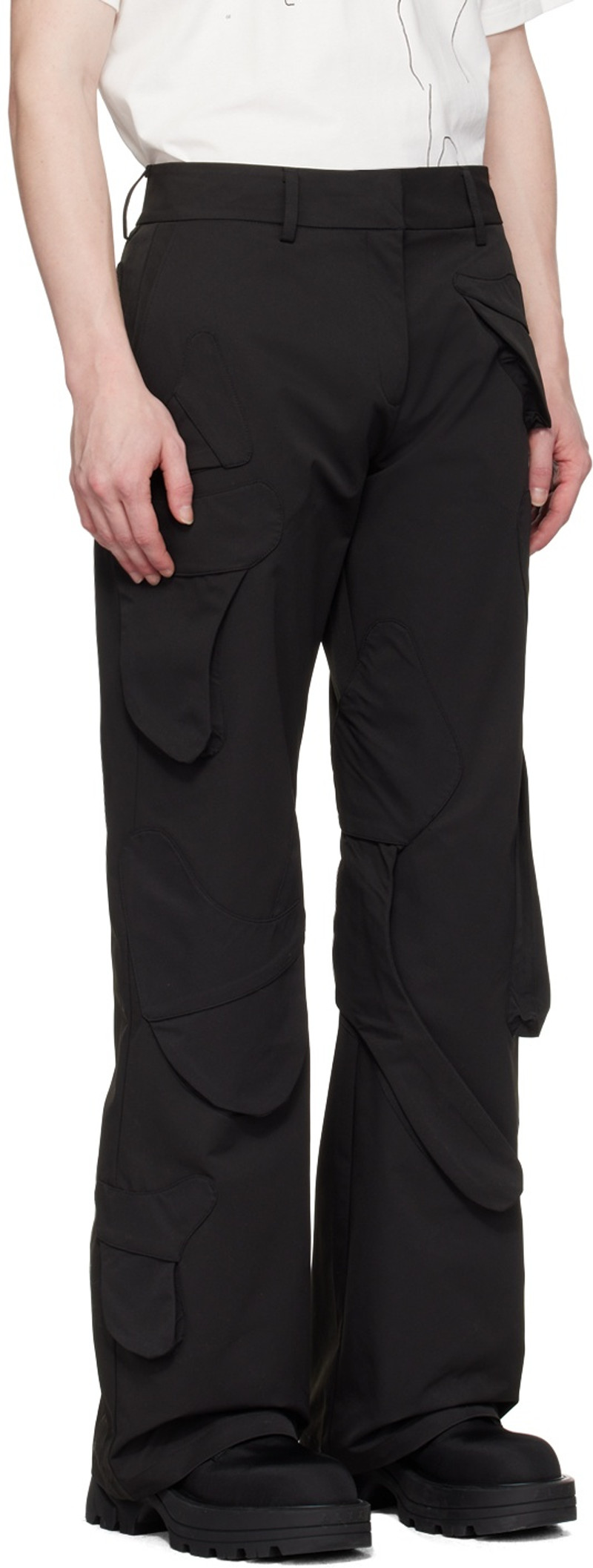 HELIOT EMIL™ Black Conflagrant Cargo Pants outlook