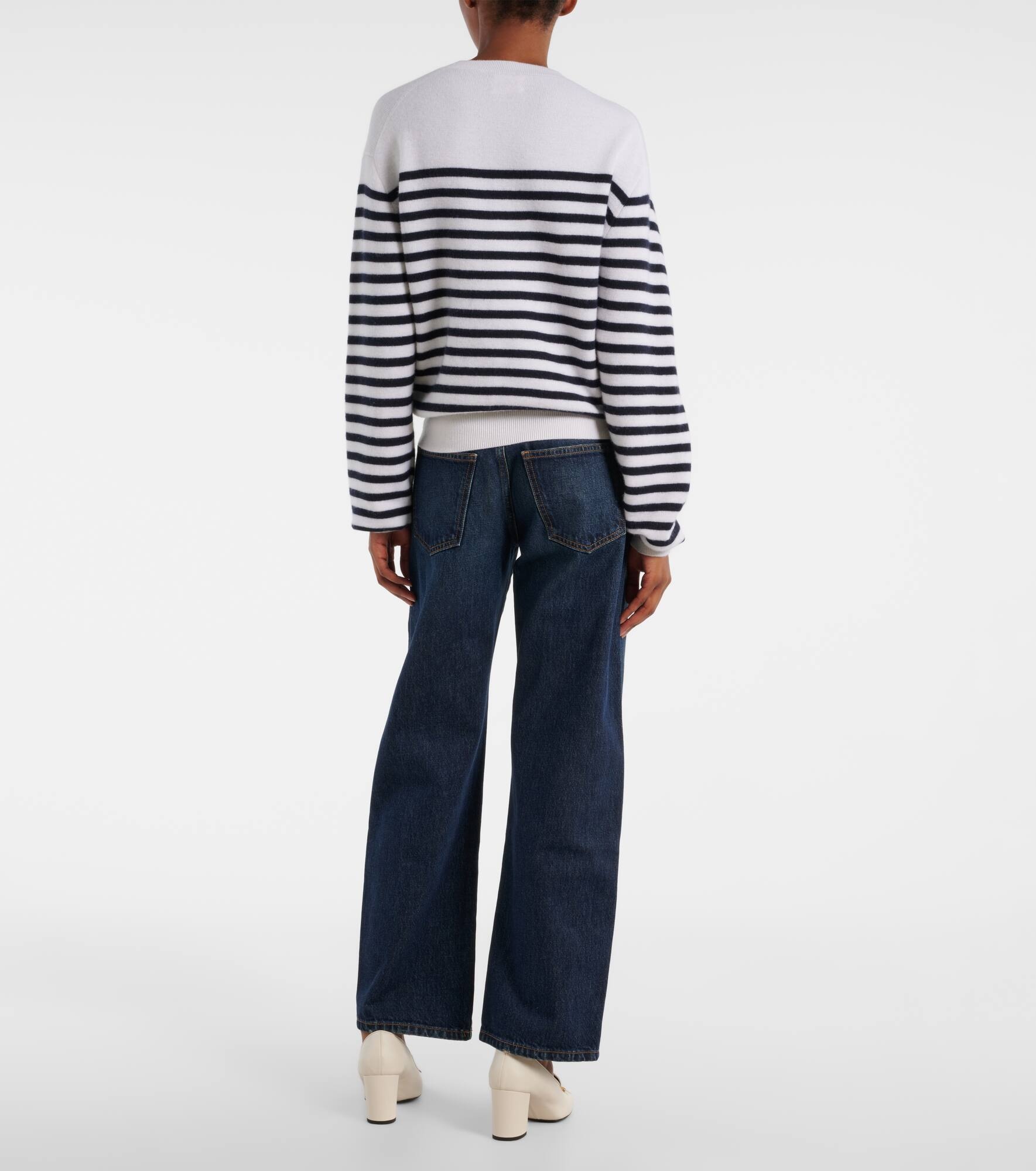Viola striped cashmere-blend sweater - 3