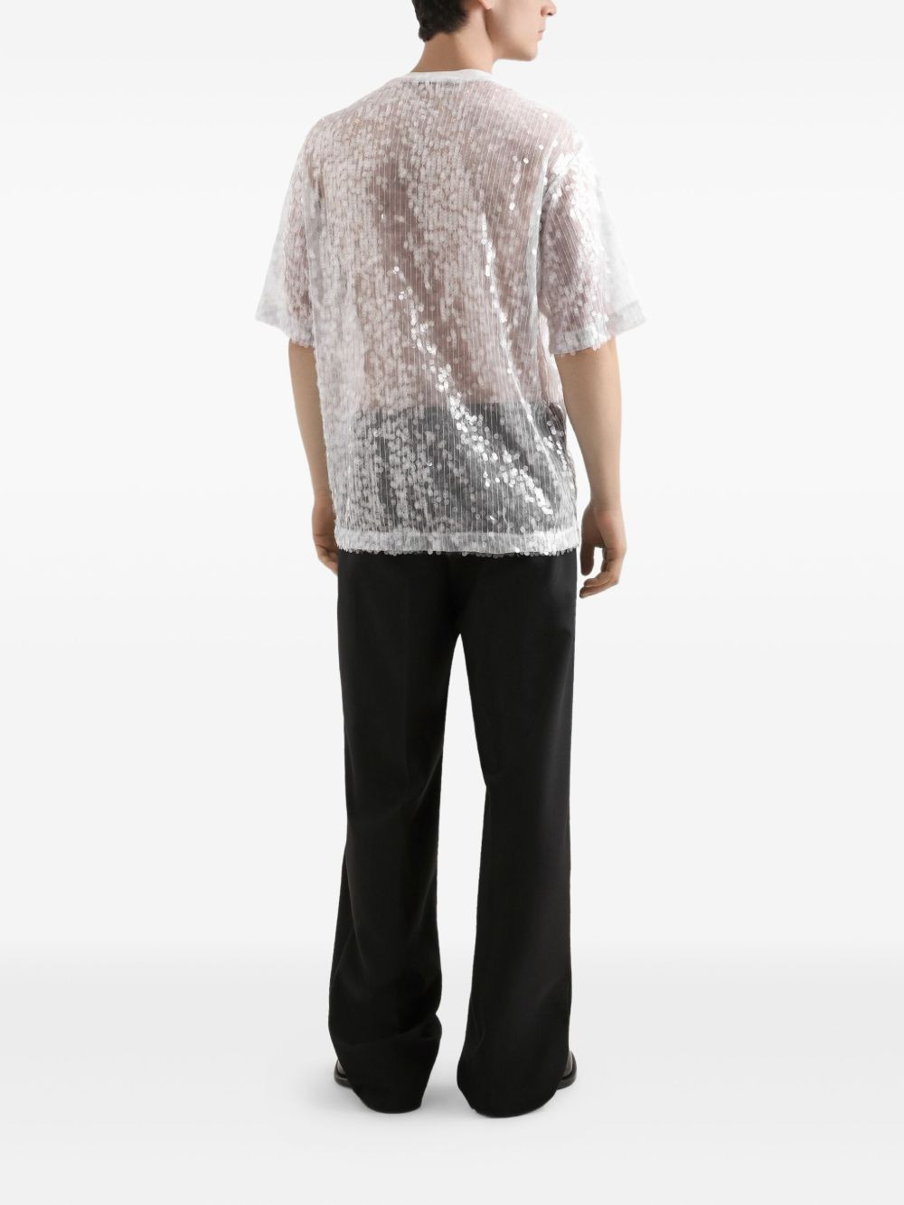 sequin-embellished T-shirt - 3