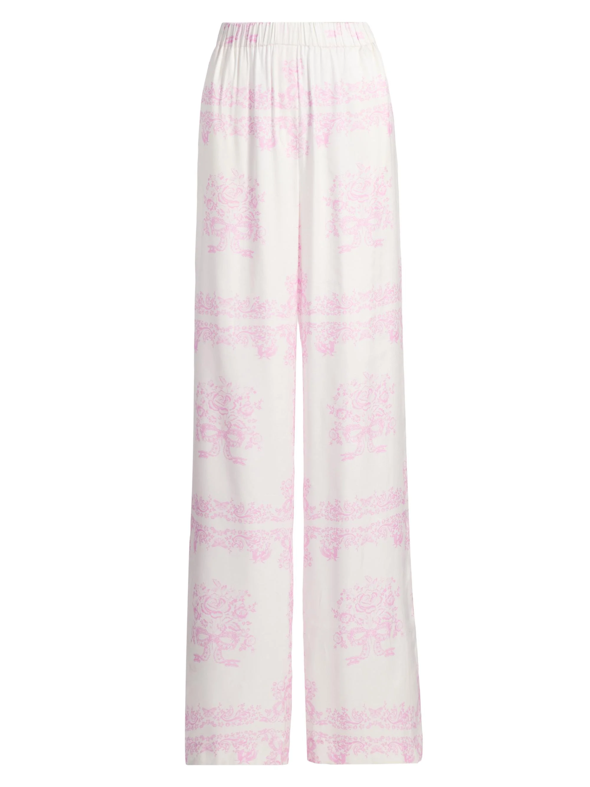 Women's Helia Printed Wide-Leg Pants - Ivory Heirloom - 1