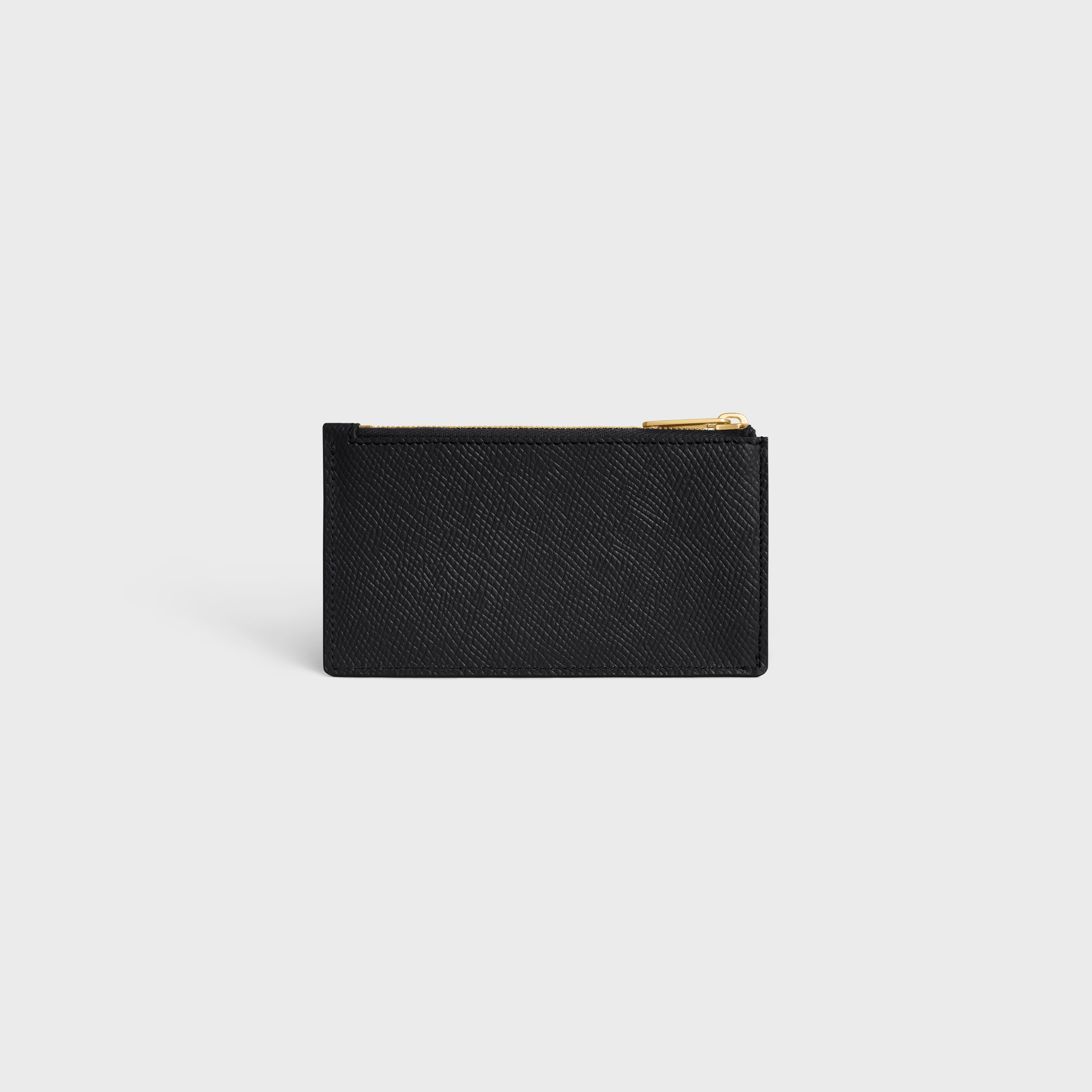 ZIPPED COMPACT CARD HOLDER ESSENTIALS in Grained Calfskin - 3